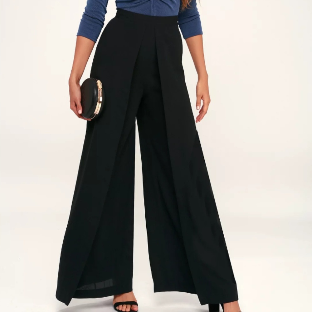 Chic Black Wide-Leg Pants